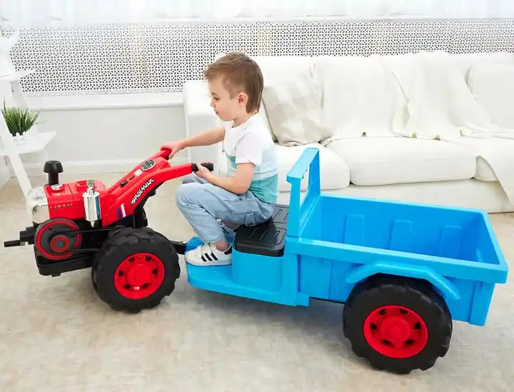 Children’s Electric Tractor Delivery Truck - Battery Powered Ride-On Engineering Toy