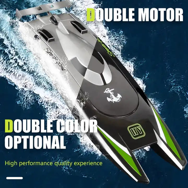 High-Speed 2.4G Waterproof RC Speedboat - 25KM/H Fast Dual Motors Racing Boat for Kids and Adults