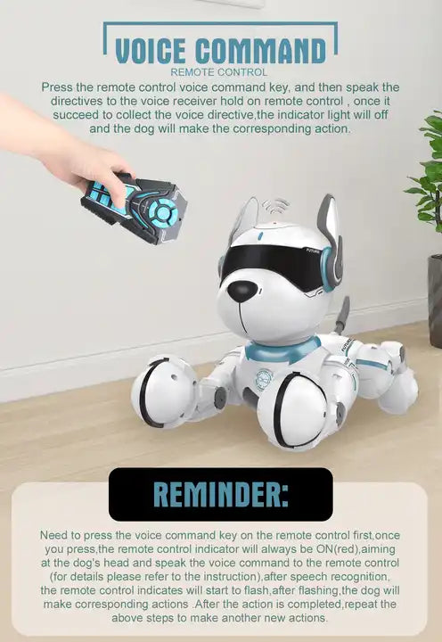 Remote Control Robot Dog Toy - Interactive Touch and Voice Control