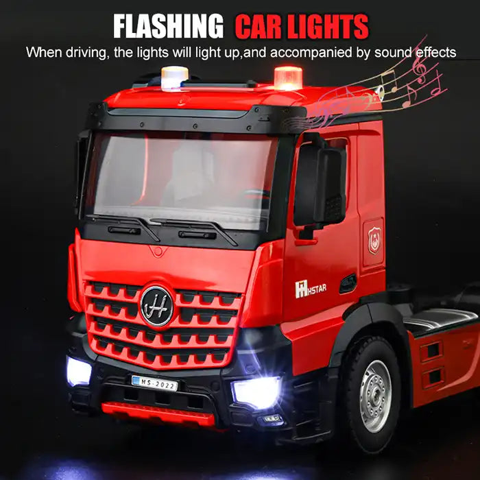 1/16 2.4GHz RC Transport Car - Shipping Vehicle Toys with Semi-Trailer for Kids