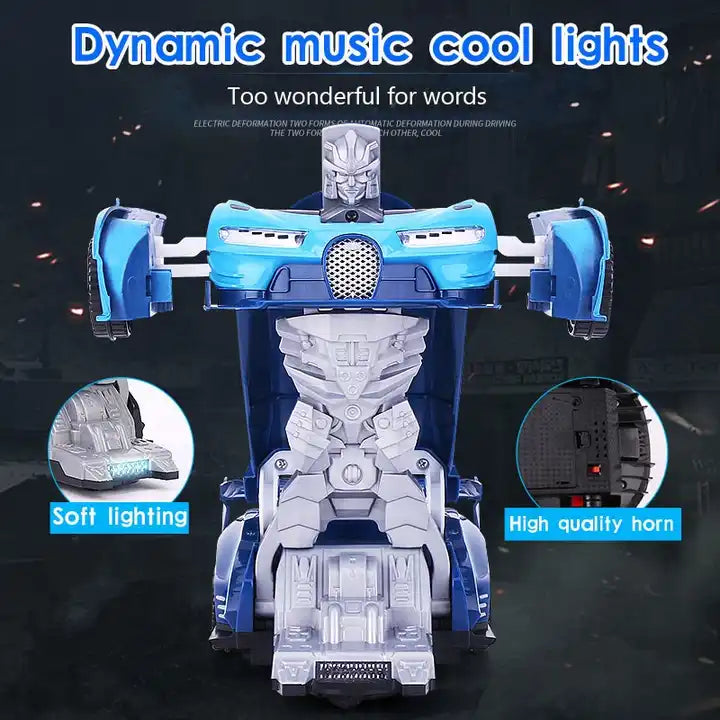 Super Deformation Robot Car Toy for Kids - Remote Control Transforming Electric Cars