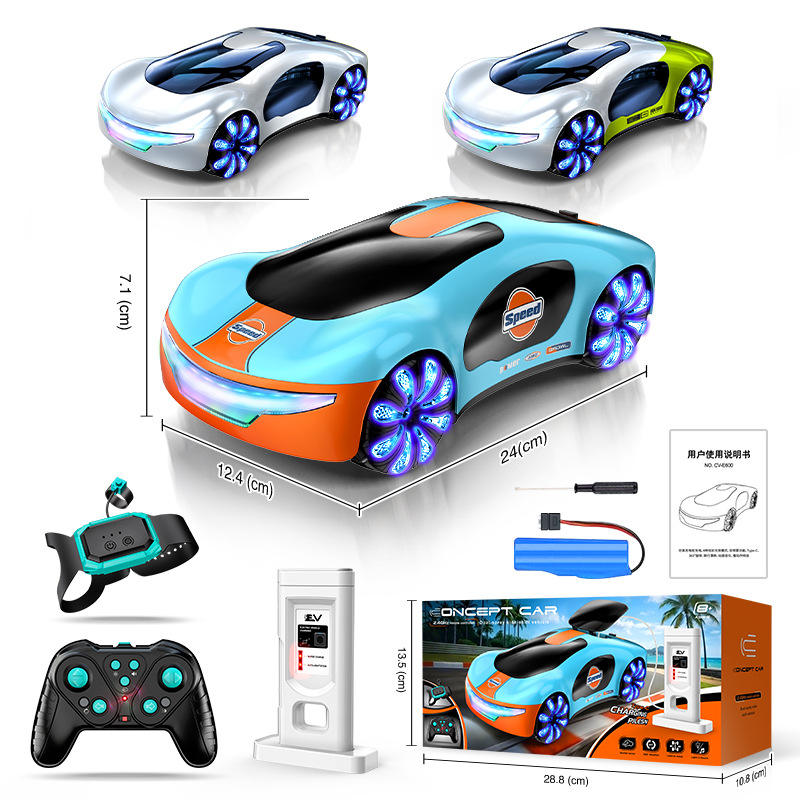 2025 Professional RC Drift Car with 360° Spin, Music Sync LED, Remote Control Spray Stunt & Simulation Charger Pile