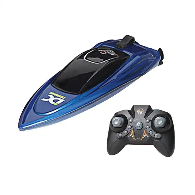 High-Speed Electric RC Boat - Waterproof 2.4GHz Racing Ship with LED Lights for Kids