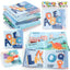 Baby Puzzle Early Education Cloth Book – 4 Pages 3D Dinosaur & Ocean Letter Learning Book for Infants