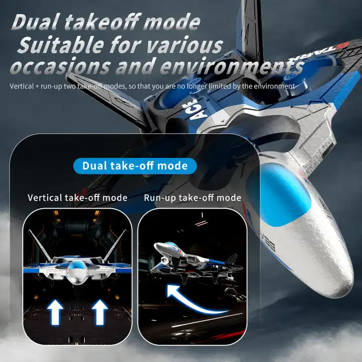 2.4G Helicopter Remote Control RC EPP Foam Model Airplane - LED Light Flying Toy for Kids