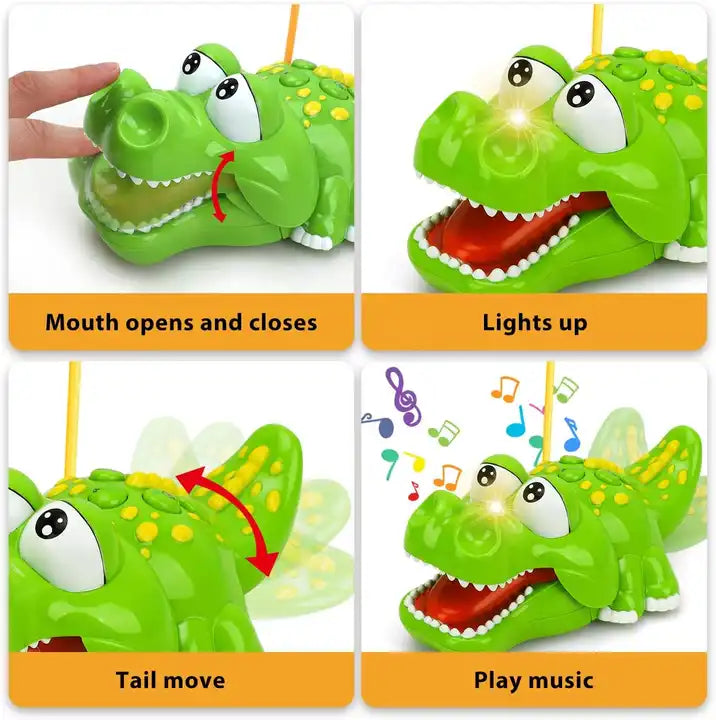 Crocodile RC Car Toy - Remote Control Alligator Toy with Light and Music for Toddlers