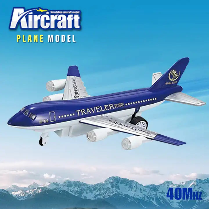 4-Channel Plastic Remote Control Passenger Jet Aircraft - Realistic RC Airliner Model Toy