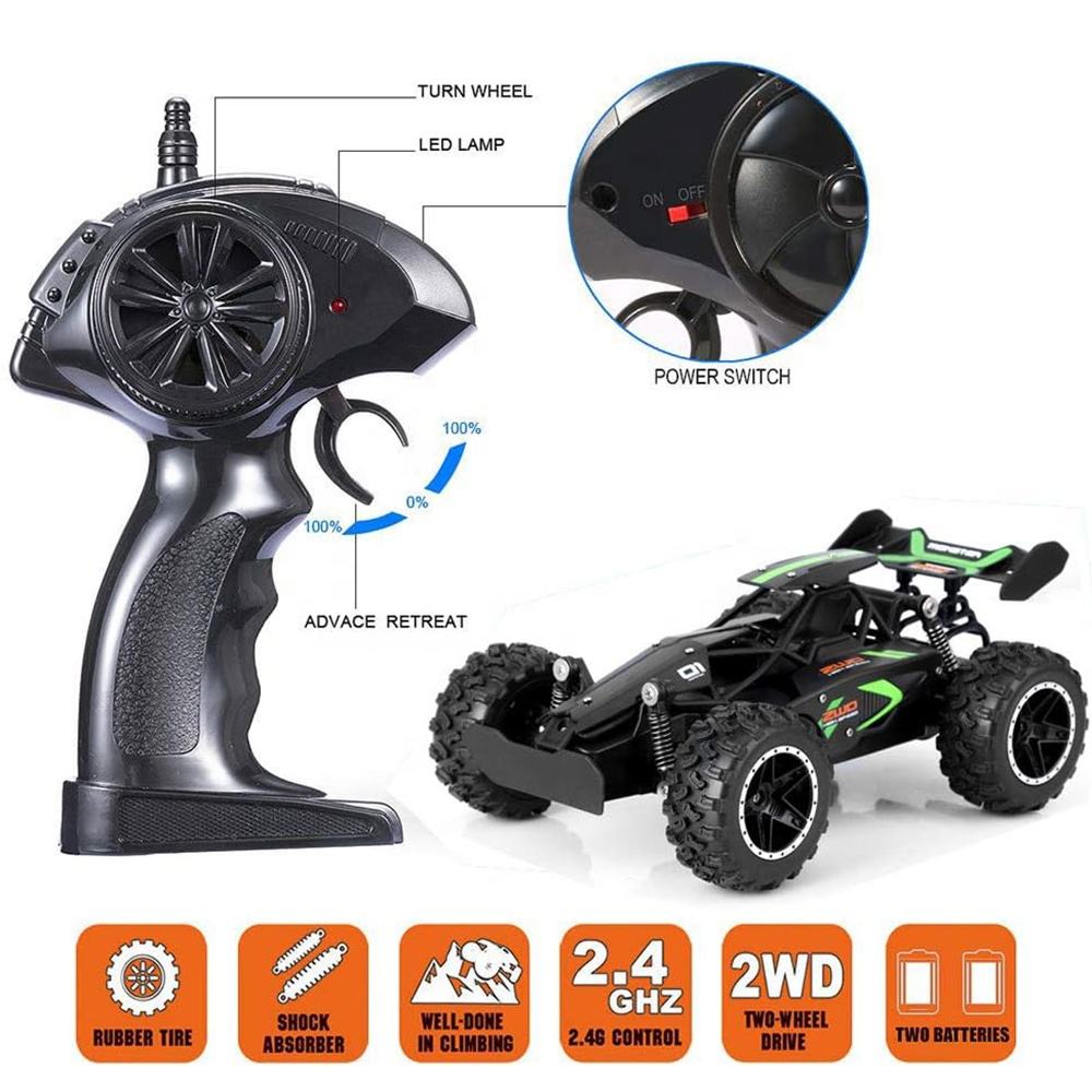 2.4GHz High-Speed 2WD Electric Rock Climber Buggy – Remote Control Truck for Kids, 15KM/H Racing Toy for Boys