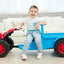 12V Electric Kids Ride-On Car - Plastic Tractor Toy for Children