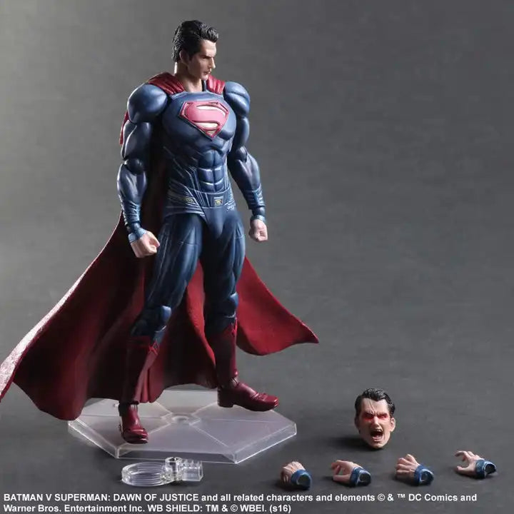 PLAY-ARTS Superman PVC Anime Action Figure - Resin Craft Kids Toy Figurine Statue Collectible