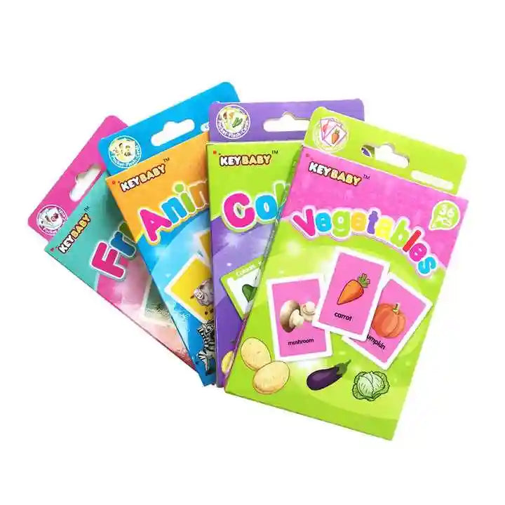 Keybaby English Baby Print Preschool Game Cards - Memory Learning Flash Cards for Ages 2 to 4