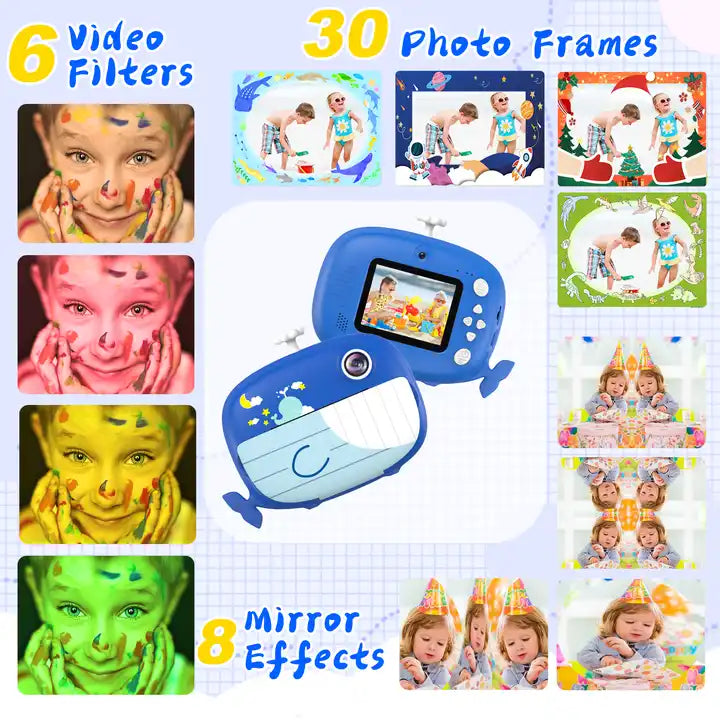 Digital Print Camera for Kids ? 2.4 Inch LCD Toy Camera with Instant Print for Children (Girls & Boys)