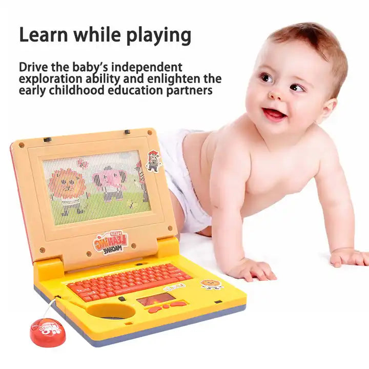 Early Learning Laptop & Computer Toy for Kids | Plastic Educational Machine with Battery Power for Home Learning