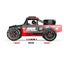 MJX 14209 1/14 High-Speed Off-road RC Monster Truck, 43km/h, 4WD Brushless Motor, Red