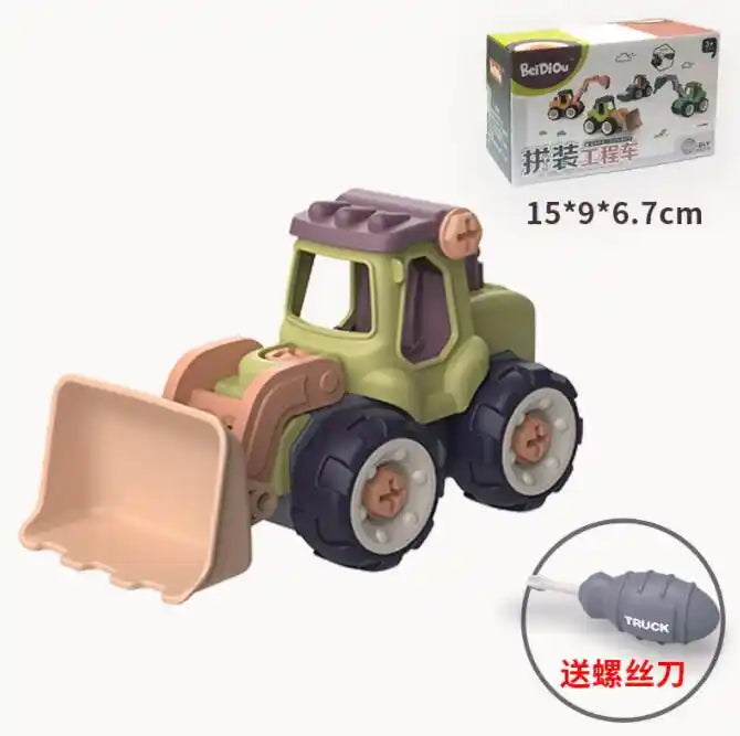 oddler Push-and-Go Friction Powered Construction Vehicles - Set of Engineering Cars