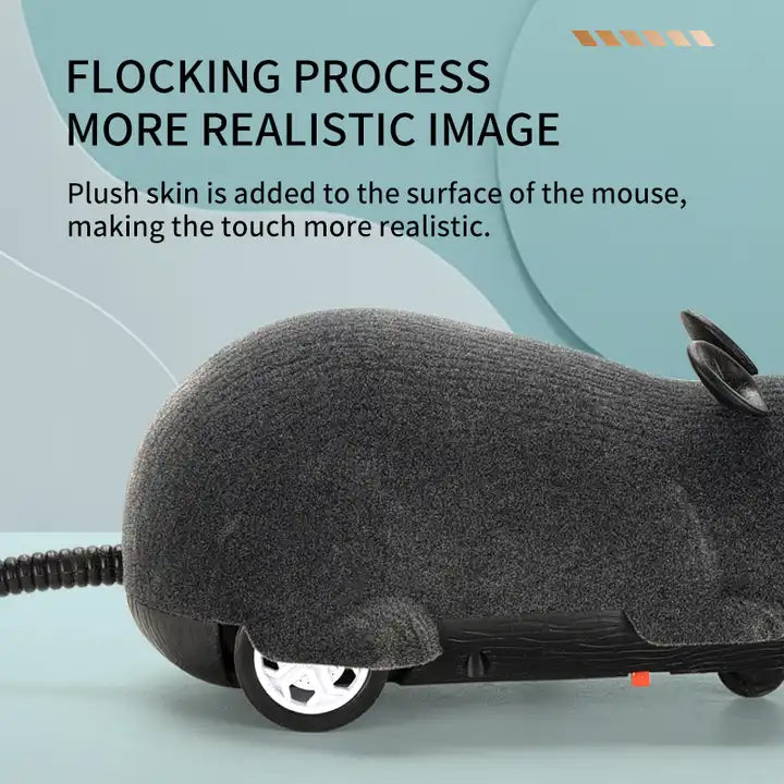 4-Channel Electric Remote Control Flocking Mouse Toy for Kids - Interactive Simulation RC Animal