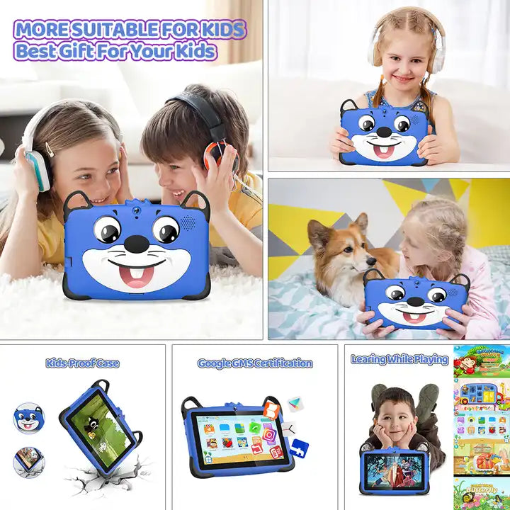 Wintouch 7-Inch Android Tablet PC | Musical Educational Toy for Kids Aged 5-7 Years | Battery Operated Learning Machine