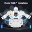 Intelligent Programming Battle RC Robot Toy - 360 Degree Rotation with Music & Lights