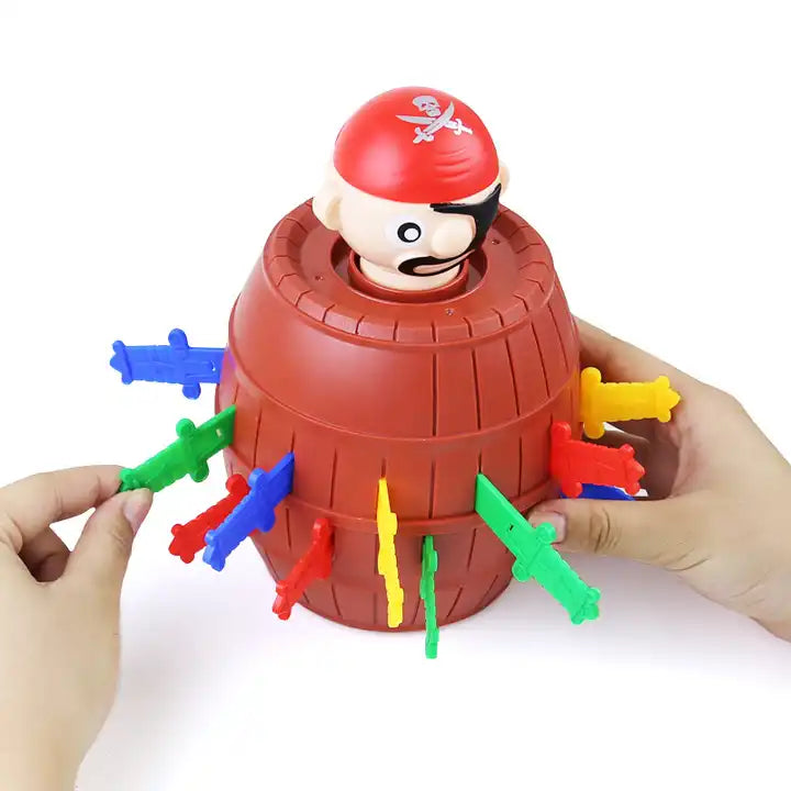 Pirate Barrel Game - Funny Pirate Novelty Toy Bucket | Lucky Stab Toys Game Gift for Kids