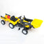 Kids Pedal Tractor Ride-On Toy Car - Excavator Tractor with Removable Digger