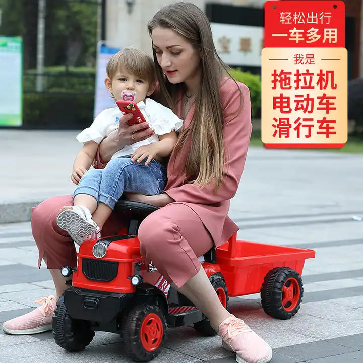 Kids Electric Tractor Scooter Ride-On - Battery-Powered Toy Car for Toddlers