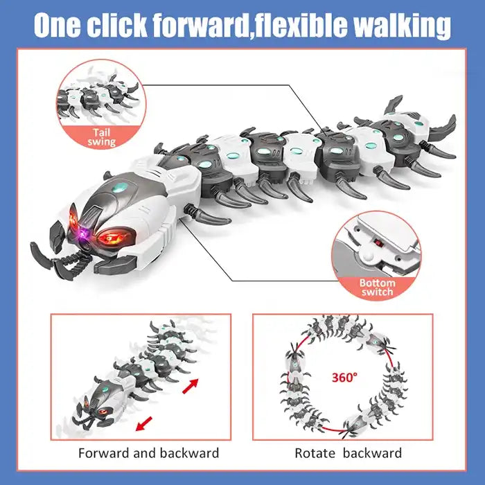 2.4G RC Dancing Robot Centipede Toy with Mist Spray, Lights, and Music - Perfect for Halloween and Christmas Fun