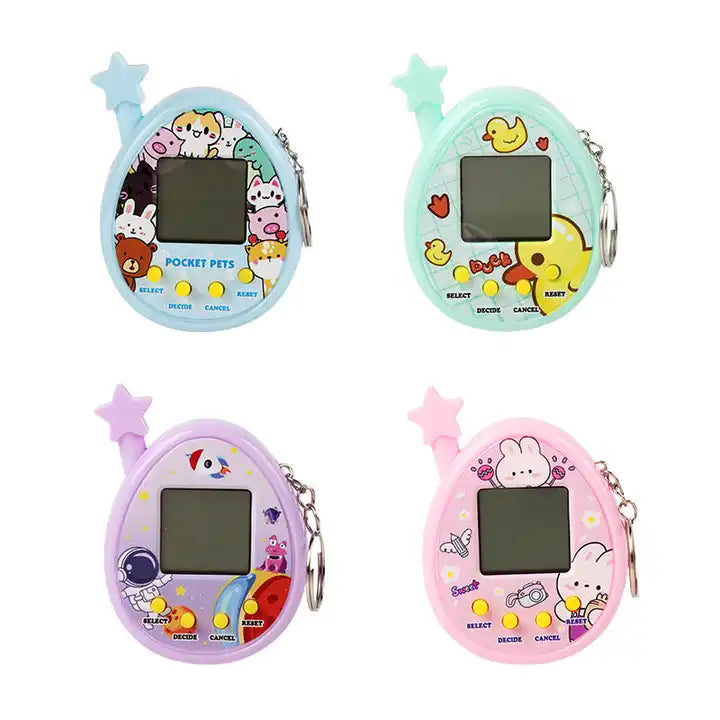 Electronic Keychain Toys | Original Dinosaur & Rabbit Tamagotchi Style Educational Features