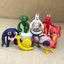 3D Cartoon Anime Keychain | Rainbow Monster PVC Action Figure Keychain Toy for Kids Gift Set - 7CM Collectible Figures