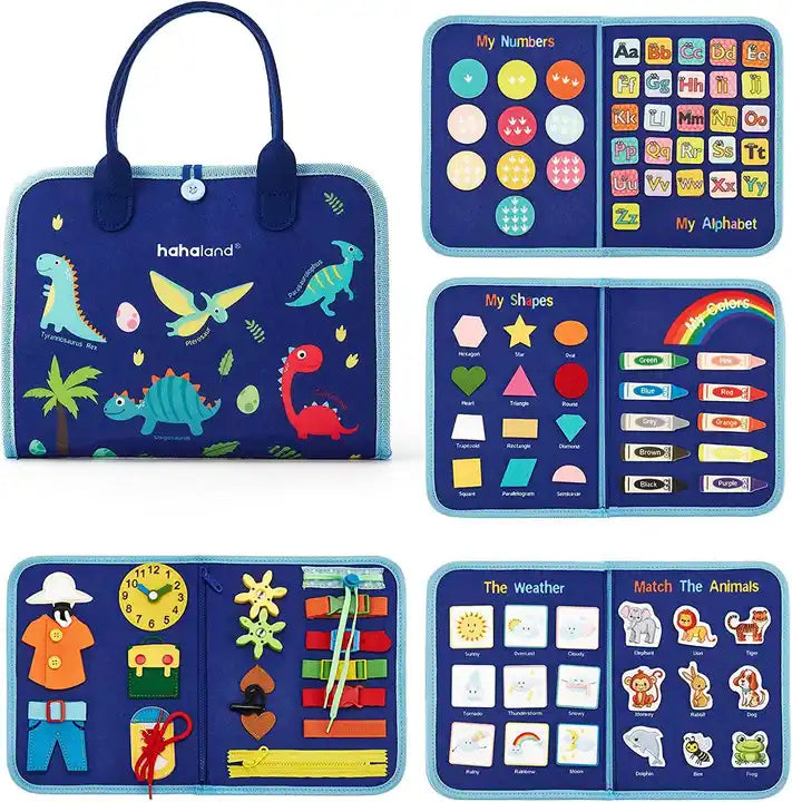 Children's Felt Busy Board Bag – Early Childhood Education Toy Puzzle Learning Board | Interactive Felt Activity Book