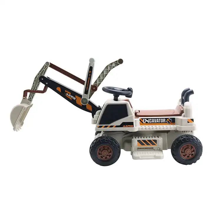 Child Pedal Tractor Ride-On Toy - Excavator with Bucket and Digger