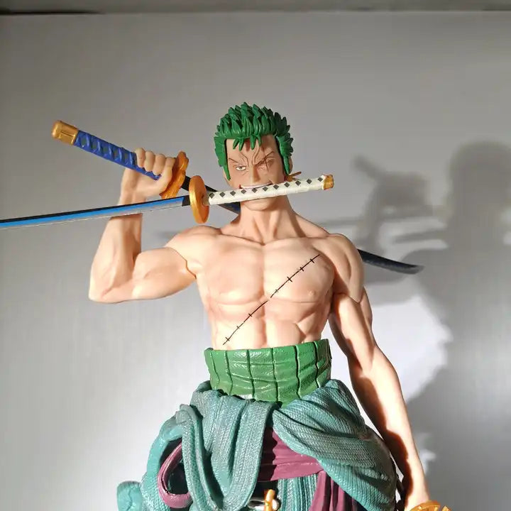 Roronoa Zoro Three-Blade Anime Figure – One Piece Collectible GK Manga Statue Model Toy