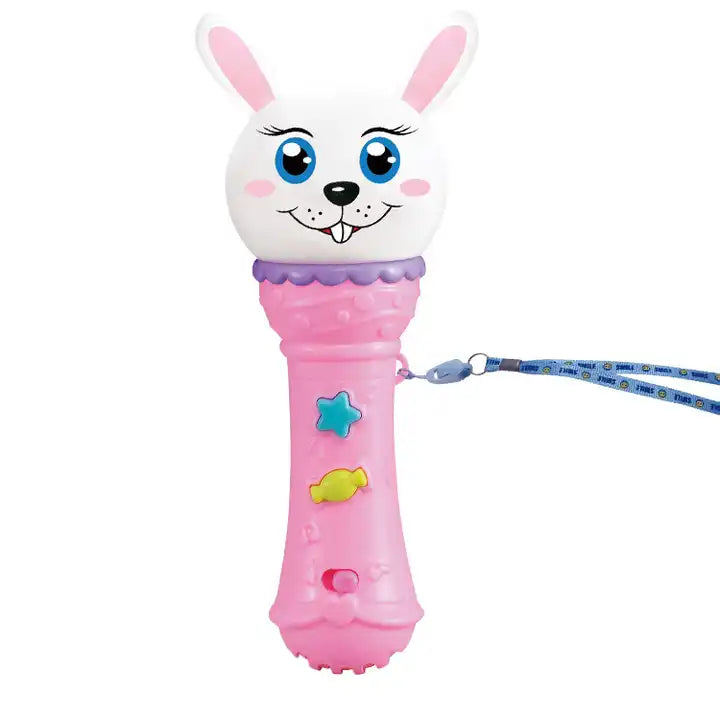 Kids Handheld Wireless Microphone Toy – Cartoon Karaoke Singing Musical Instrument for Ages 3-7