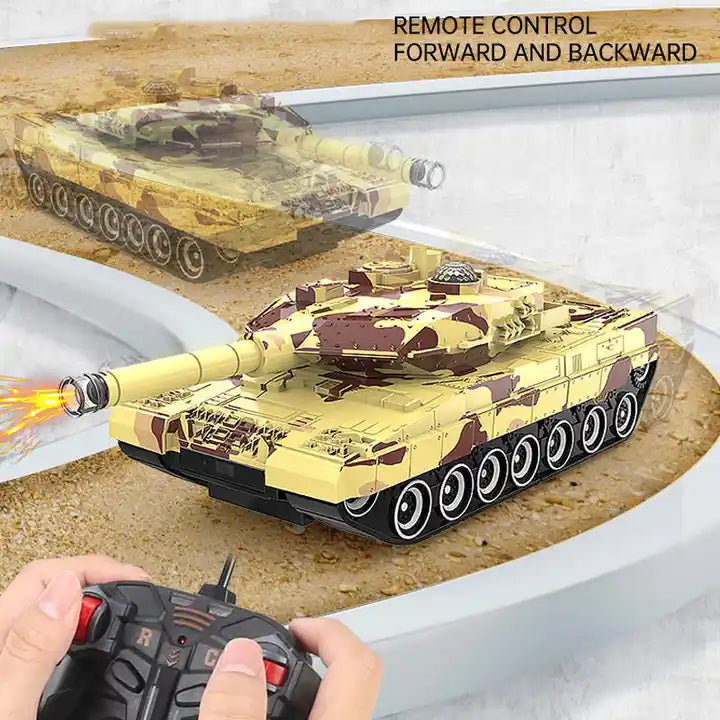 360° Rotating RC Battle Tank with Flashing Lights & Transforming Robot Mode - 2.4G Drift Tank