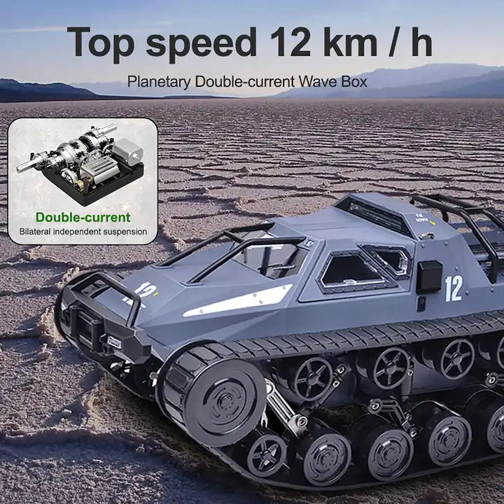 360 Degree Rotation Gear Wheel Vehicle - Drift and Climb 2.4G RC Tank with Light