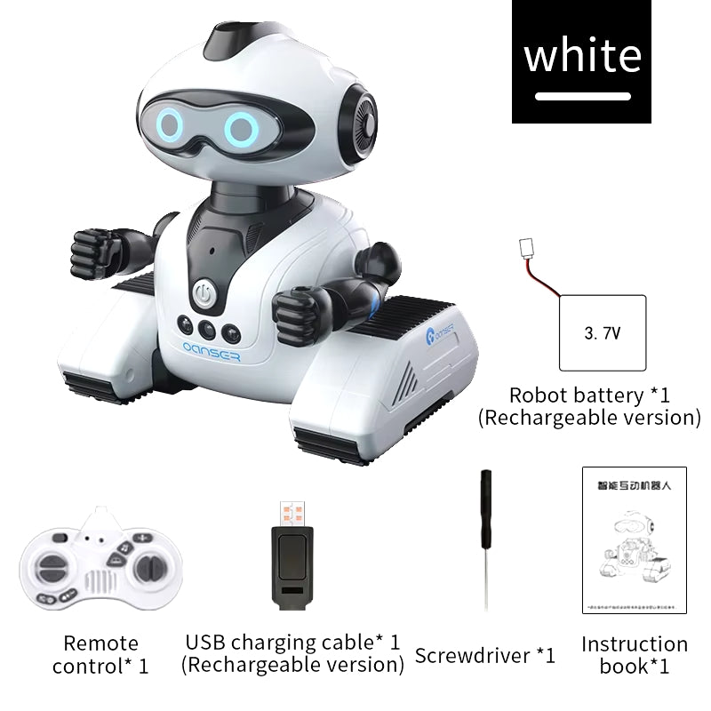 Robot Toys for Kids - Gesture Sensing RC Robot Toys for Boys Girls, Smart Robot with DIY Arms, Music, Record, Program, Remote Control Toys Birthday Gifts for Kids Age 3 4 5 6 7 8 9