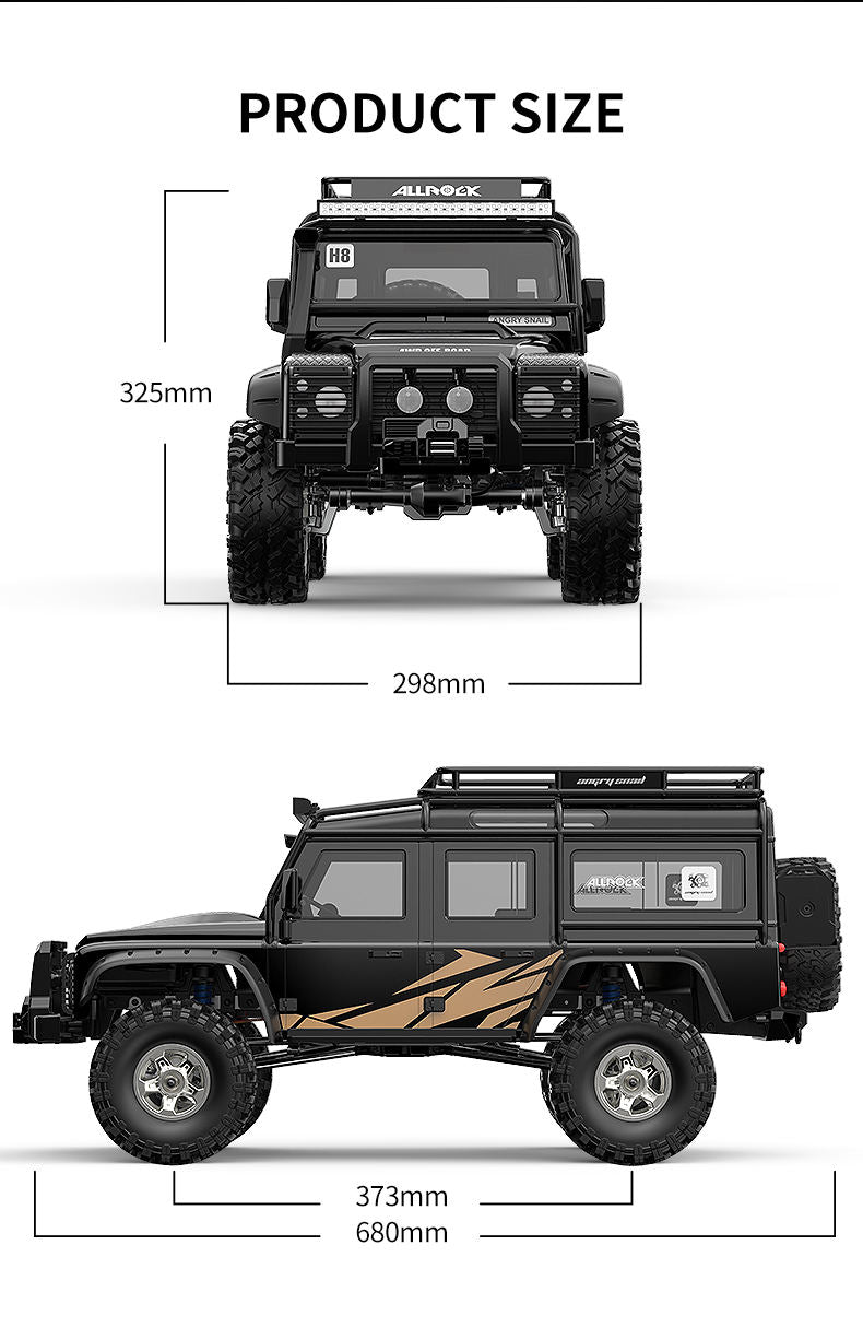 MJX H8H+ 1/8 High Speed Electric RC Crawler - Climbing Vehicle, Remote Control Car with Aluminum Alloy Upgrades