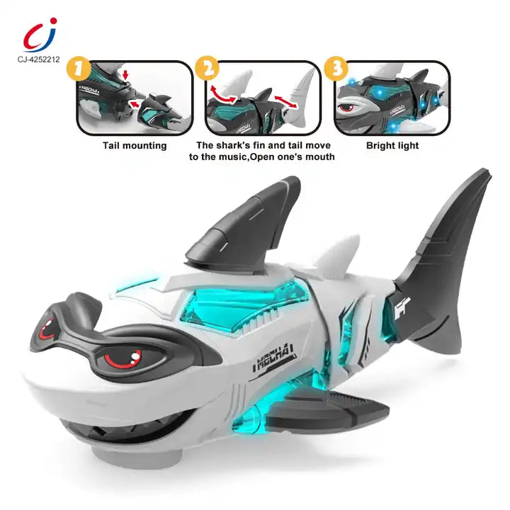 Multifunction Electronic Luminous Shark Toy - Battery Operated Universal Mechanical Toy for Kids