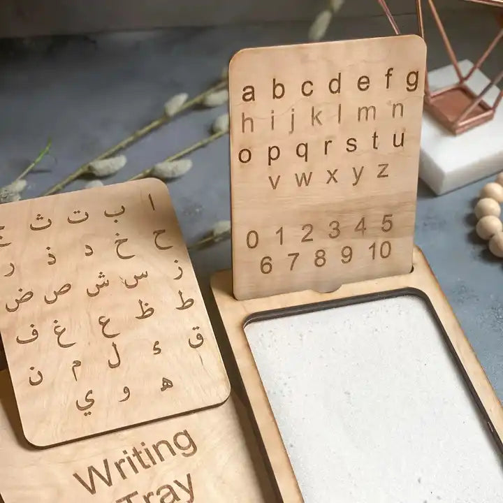 Montessori Wooden Sensory Toys ? Arabic Alphabet Board for Kids Education