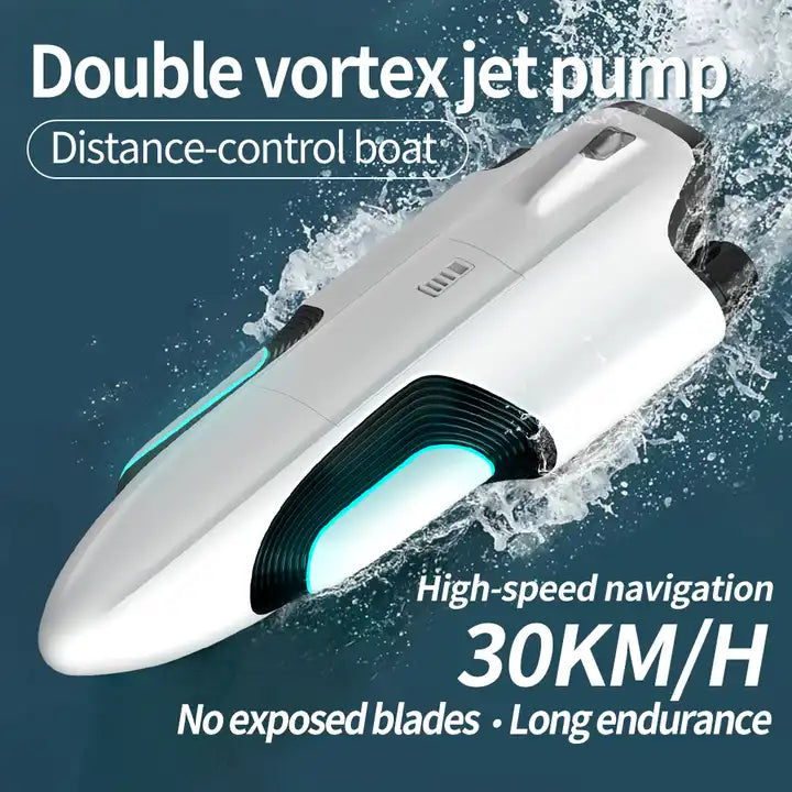 S2 Remote Control Boat - Double Turbojet High-Speed Clipper Speedboat with Capsize Reset