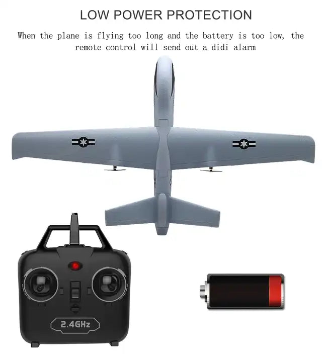 2.5 Channel Remote Control Flying Foam Plane - Hand Throw Glider Toy for Kids