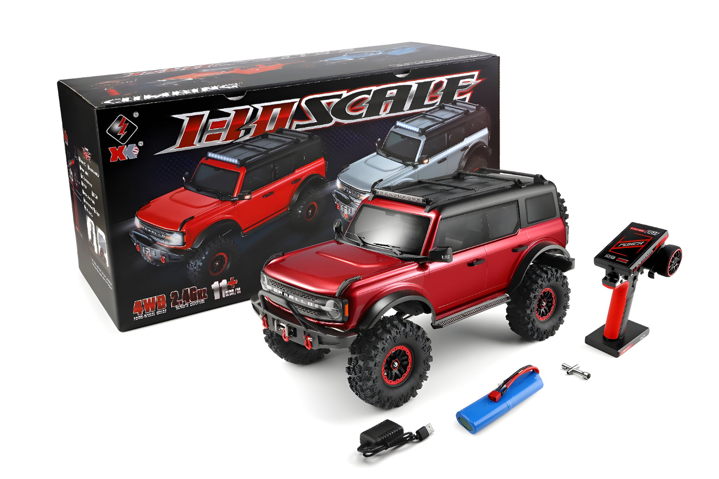1/10 Scale Electric Off-Road Rock Crawler – High-Speed 4WD RC Remote Control Car with 2.4G