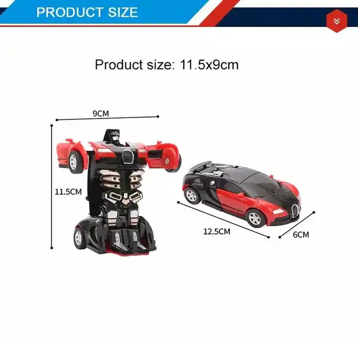 KYK Toy Radio Control Transforming Induction Deformation Robot Car - Remote Control Toy for Kids