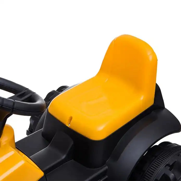 6-Wheel Kids Electric Tractor with Hydraulic Bucket - 6V Power, 2 Seats