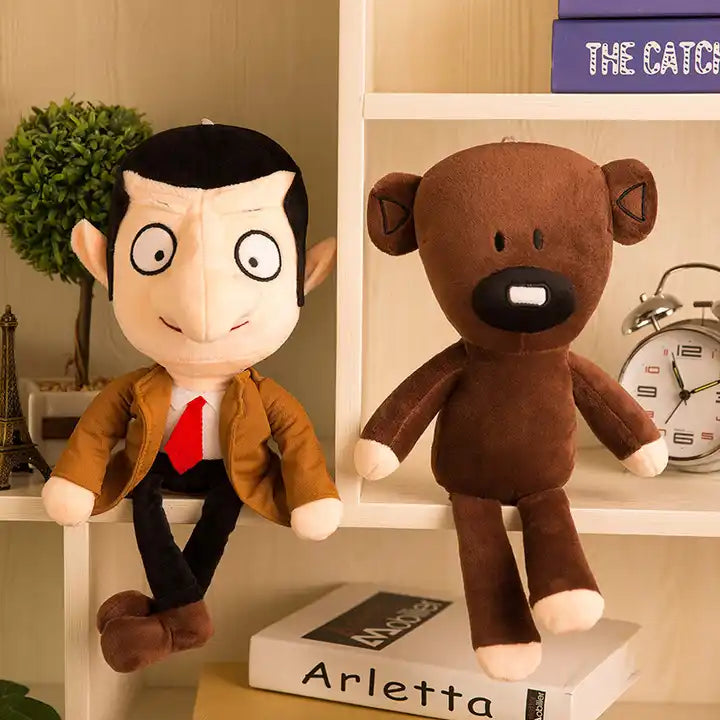 ZD Mr. Bean Plush Toy - 30cm Cartoon Anime Plush Doll, Soft Brown Teddy Bear Stuffed Animal for Kids