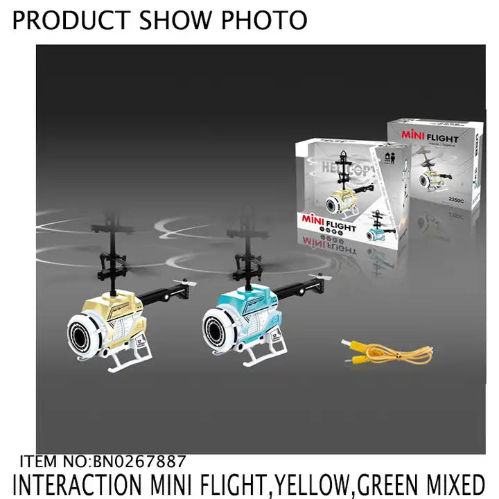 Radio Control Helicopter Mini Inductive Infrared Aeroplane Aircraft (Colour May Vary)