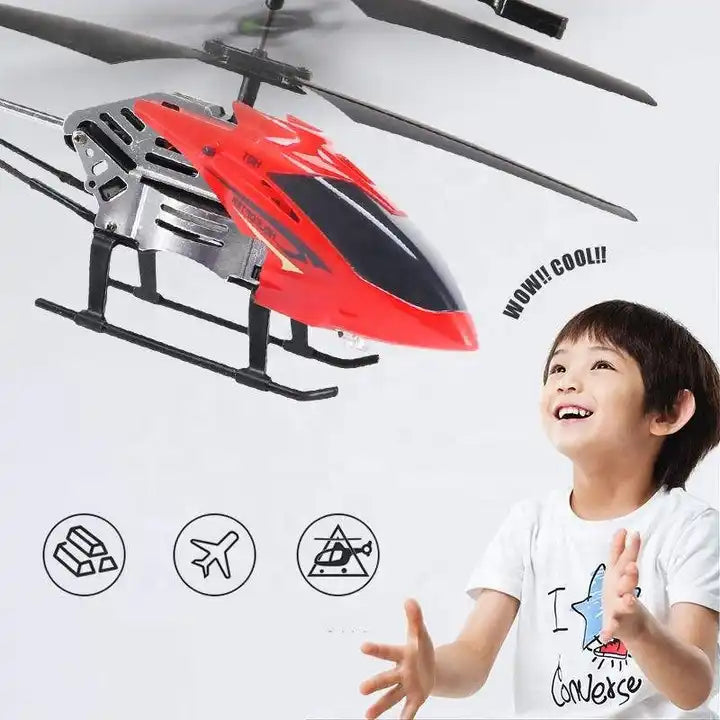 Samtoy 2.4G Remote Control Metal Drone - Flying Helicopter Aircraft Toy for Adults and Kids