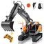 3-in-1 RC Big Excavator Toy - Simulate Sound and Light Alloy Charging Engineering Truck