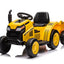 Kids Electric Tractor Ride-On Car with Trailer