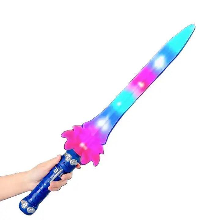 Electric Light-Up Plastic Toy Swords - Fun Outdoor Game for Kids