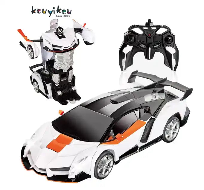 1:18 Scale Rechargeable Remote Control Deformation Cars - Transforming Robot Racing Car Toy